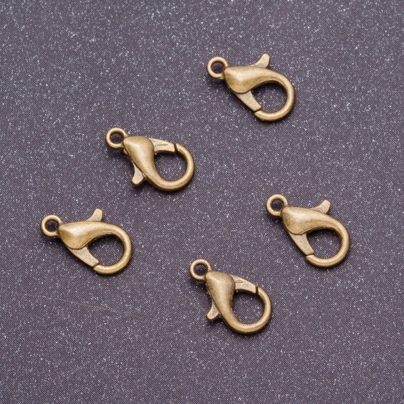 Moschettone a chiusura bronzo 6×12 mm (confezione da 10 pezzi)
