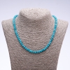 Collana in pietra naturale "acquamarina" (artificiale) rondelle sfaccettate, diametro 6×4 mm, lunghezza 50 cm