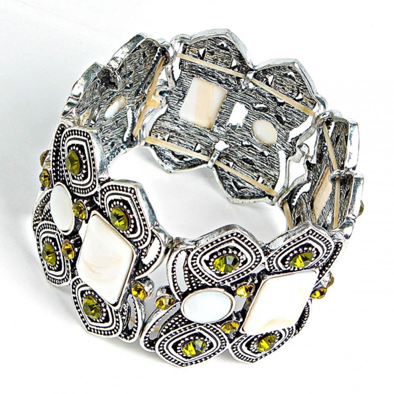 Bracciale con inserto di madreperla