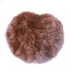 Portachiavi-pompon in pelliccia naturale 5 cm marrone