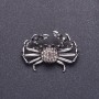 Spilla Granchio Diamante colore metallo argento 4×2,7 cm