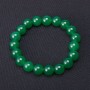 Bracciale Crisopraso sfere lisce, diametro 10 mm su elastico