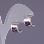 Orecchini con cristalli viola 13x9 mm