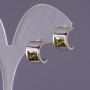 Orecchini con cristalli verdi 13×9 mm