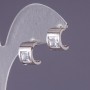 Orecchini con cristalli bianchi 13×9 mm