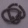 Perline su filo schungite artificiale a rondelle lisce, diametro 10×4,5 mm, lunghezza circa 38 cm