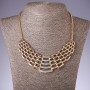 Collana Hi-tech in stile romano, lunghezza 42-48 cm, metallo giallo