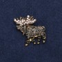 Spilla «Talismano del cacciatore Alce» 3×3 cm metallo giallo
