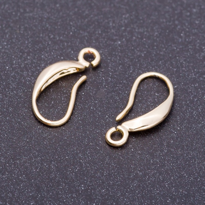 Ganci per orecchini, lunghezza 17 mm ±, metallo dorato