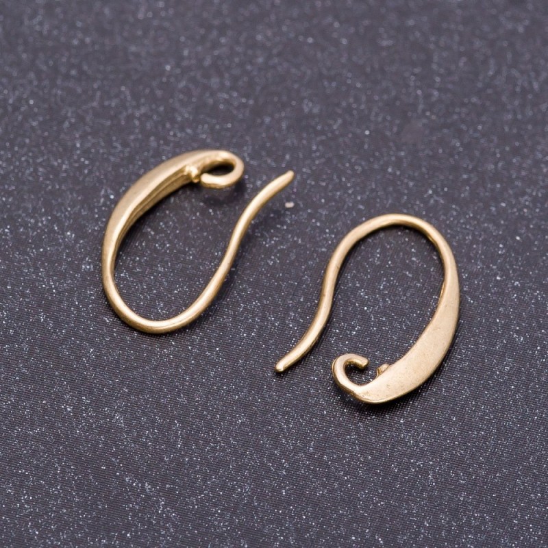 Ganci per orecchini, lunghezza 15 mm, colore "bronzo chiaro"