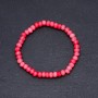 Braccialetto Turmalina (artificiale) rosa scuro, diametro 6×4 mm su elastico