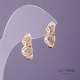 Orecchini Xuping, diametro 6 mm e 8 mm, lunghezza 11 mm, colore oro e argento