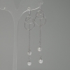 Orecchini «Itaolyao» «Perline di perla», diametro 18 mm, lunghezza 85 mm, colore argento