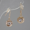 Orecchini «Itaolyao» con cristallo, diametro 10 mm, lunghezza 25 mm, colore oro