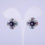 Orecchini «Asteri» viola, diametro 22 mm