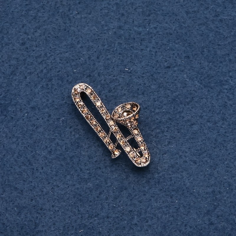 Spilla musicale 'Tromba' 38×20 mm colore metallo 'oro'