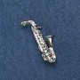 Spilla musicale «Sassofono» 38×18 mm colore metallo «argento»