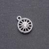 Pendente rotondo con strass bianco, diametro 15 mm L0mm
