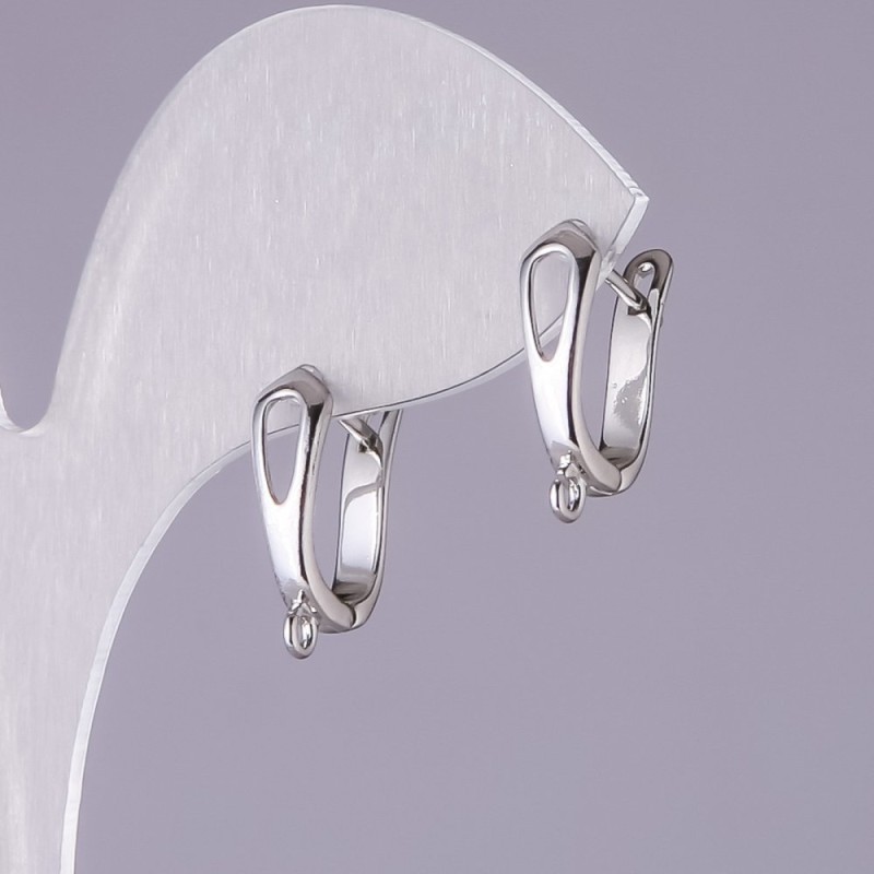 Ganci per orecchini colore argento 17×5 mm