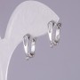 Ganci per orecchini colore argento 17×5 mm