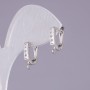 Ganci per orecchini 14x3 mm con striscia di strass