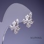 Orecchini Xuping Quadrifoglio rodiati 15x16 mm
