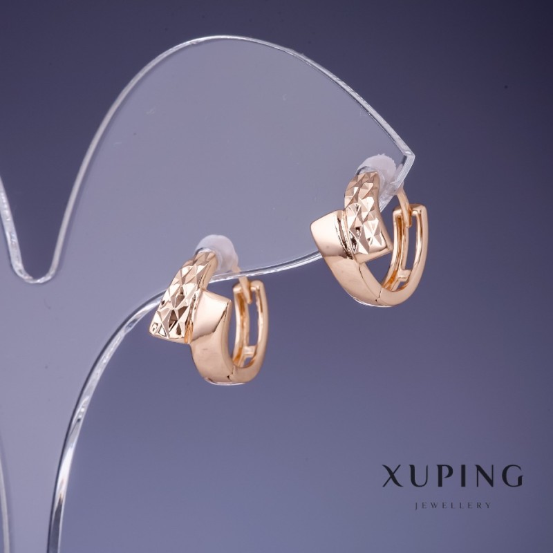Orecchini Xuping 8×12 mm doratura 18K