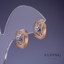 Orecchini Xuping 8x15 mm doratura 18K e rodio