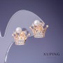 Orecchini Xuping Corona 18×15 mm doratura 18K