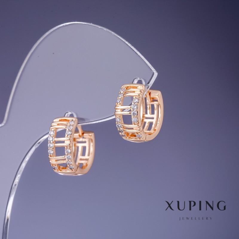 Orecchini Xuping doratura 18K 6x14 mm