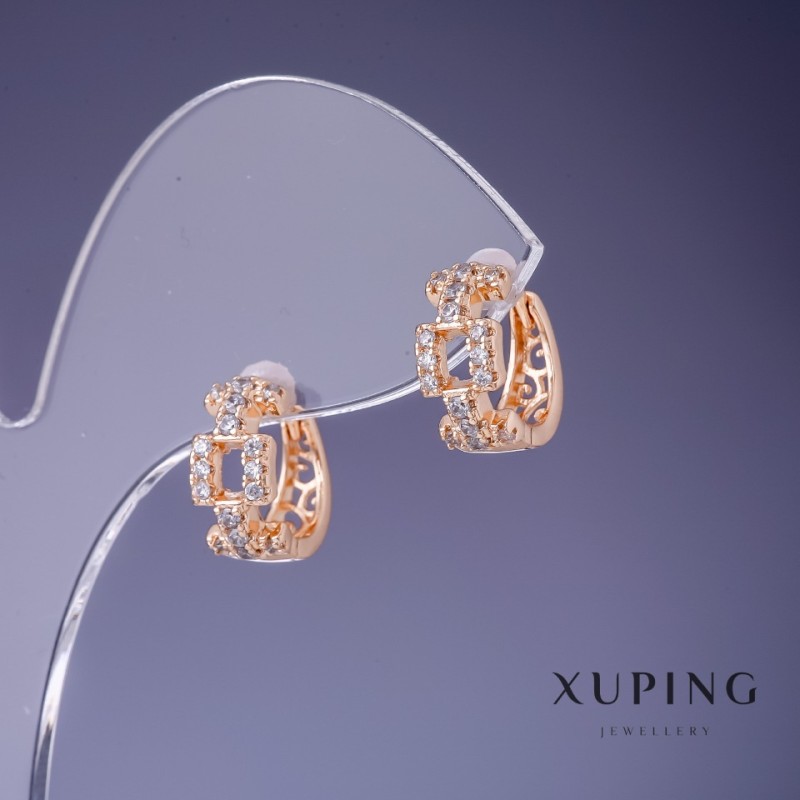 Orecchini Xuping Catene 13x6 mm «doratura in oro 18K»