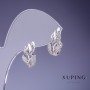 Orecchini Xuping «Foglie» rodio 14x10 mm
