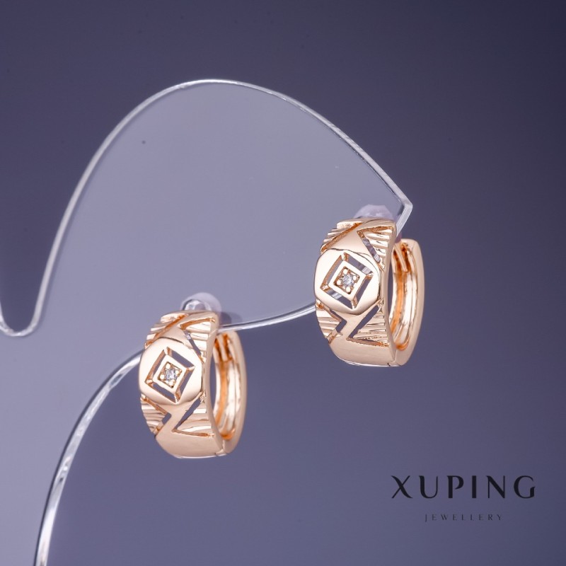 Orecchini Xuping 15×7 mm, placcato oro 18K