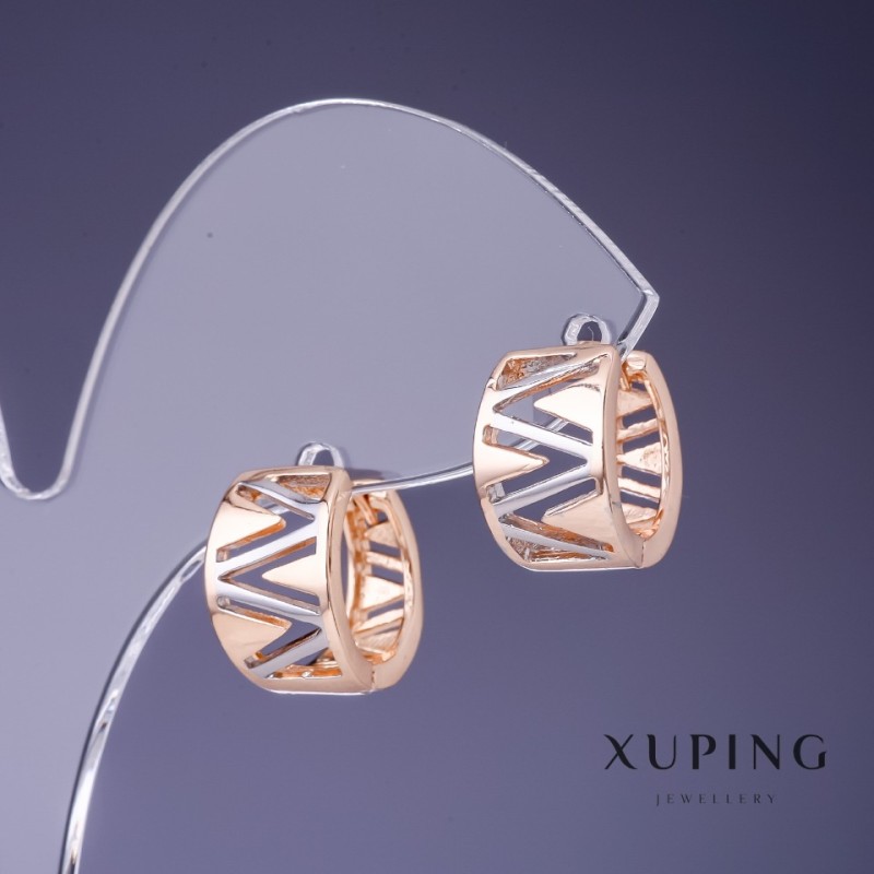 Orecchini Xuping 13×9 mm «oro 18 carati, rodio»