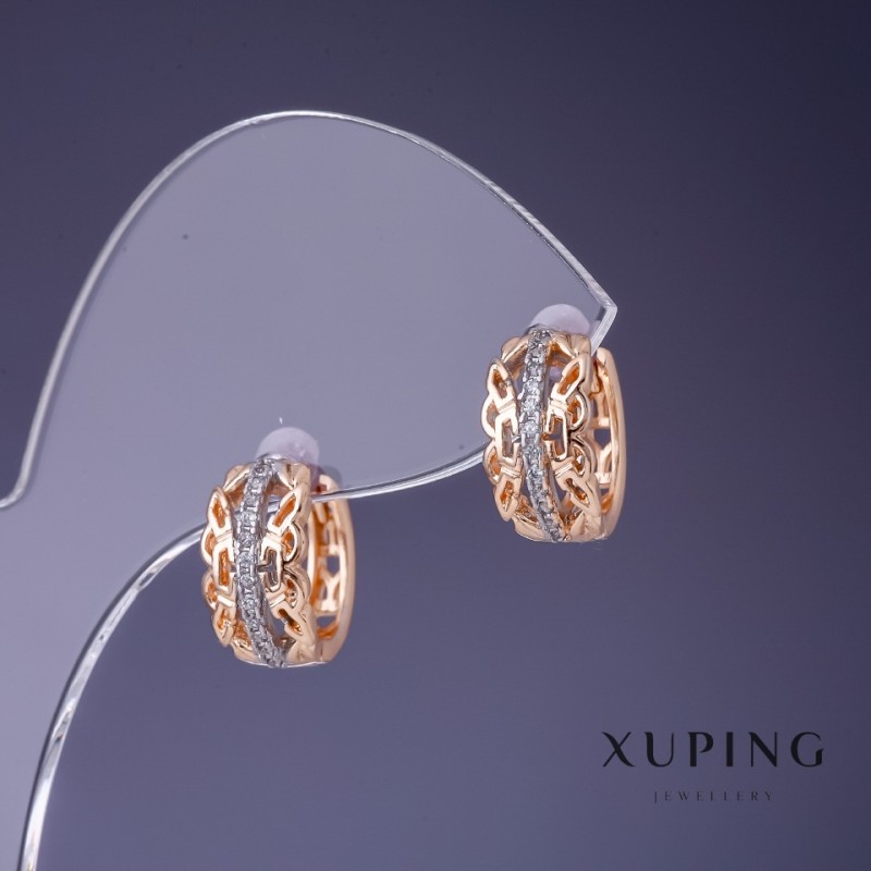 Orecchini Xuping 13×7 mm, placcati oro 18K
