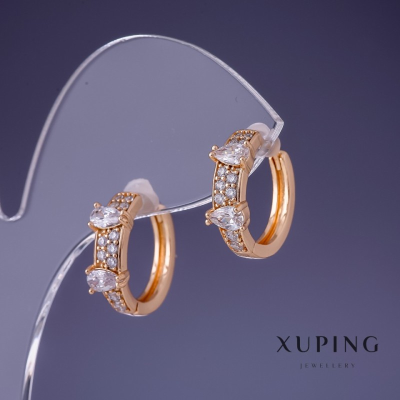 Orecchini Xuping 16×5 mm, oro placcato 18K