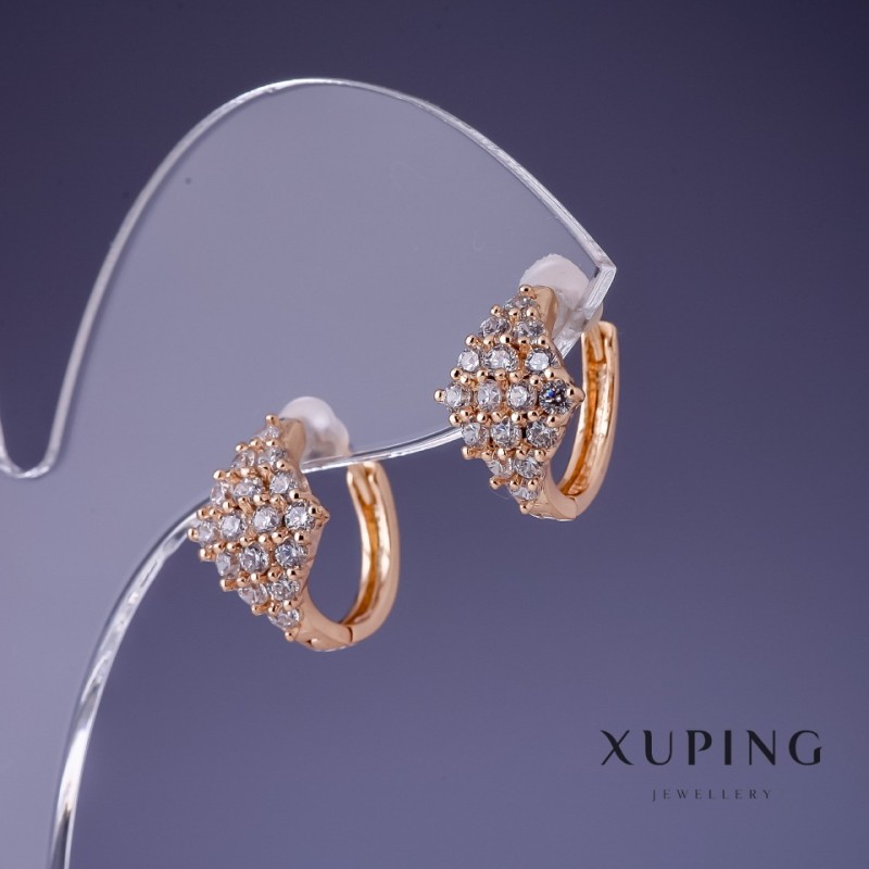 Orecchini Xuping 13x10 mm, doratura 18K