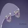 Orecchini Xuping rodio 15x11 mm