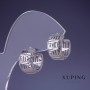 Orecchini Xuping rodio 13x9 mm