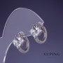 Orecchini Xuping Corona rodio 12×14 mm
