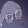Orecchini Xuping in rodio 20×8 mm