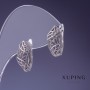 Orecchini Xuping rodio 16x8 mm