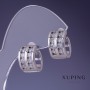 Orecchini Xuping rodio 9x14 mm