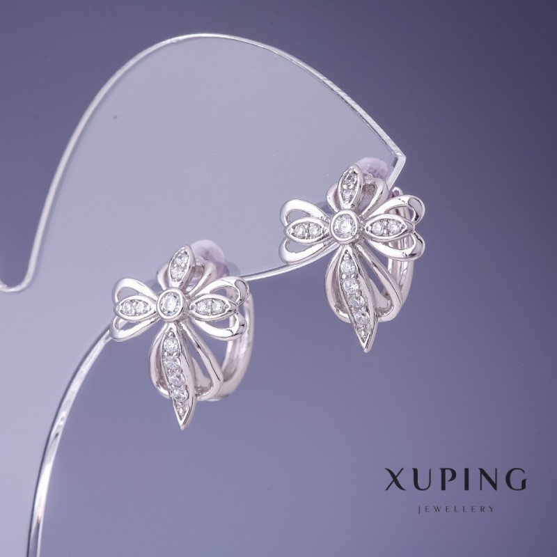 Orecchini Xuping rodiati 13x16 mm