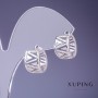 Orecchini Xuping rodio placcato, 9×14 mm