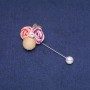 Spilla in tessuto «Boutonnière» 92×35 mm