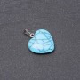 Pendente Cuore Turchese Azzurro Pressato 19×19×26 mm