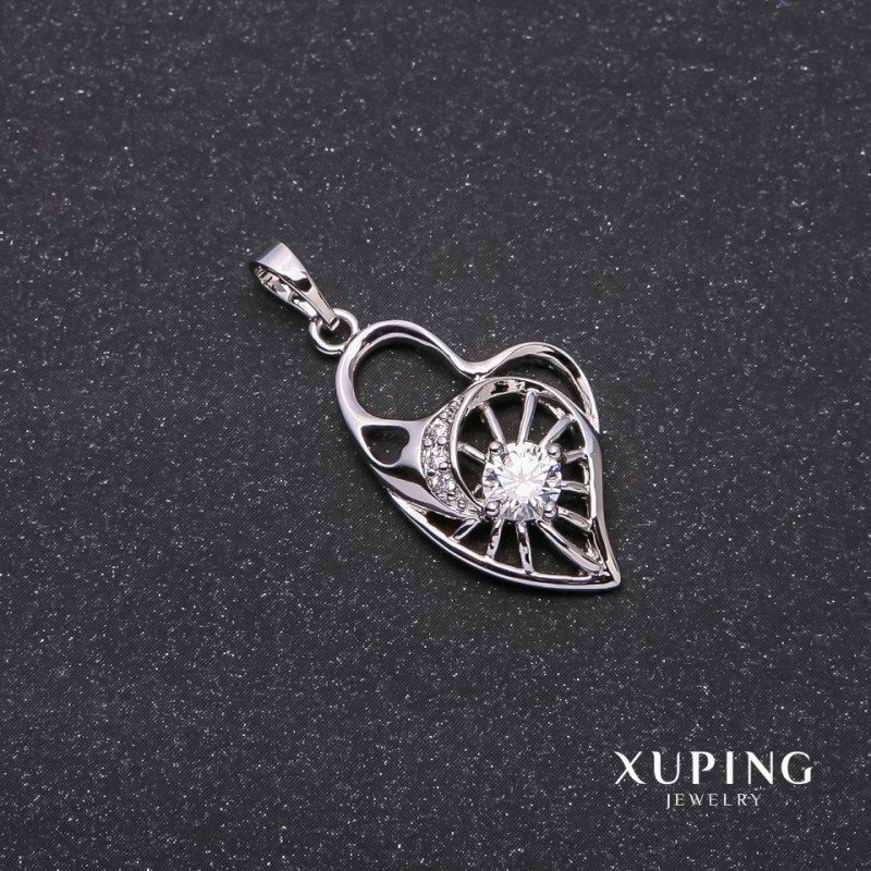 Ciondolo Xuping Cuore 15×25×31 mm rodio