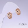 Orecchini Xuping, lunghezza 13 mm, spessore 9 mm, placcatura oro 18K