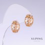 Orecchini Xuping, lunghezza 16 mm, spessore 7 mm, doratura 18K